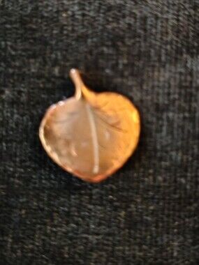 Vtg. Stuart Nye Copper Galax Leaf Brooch